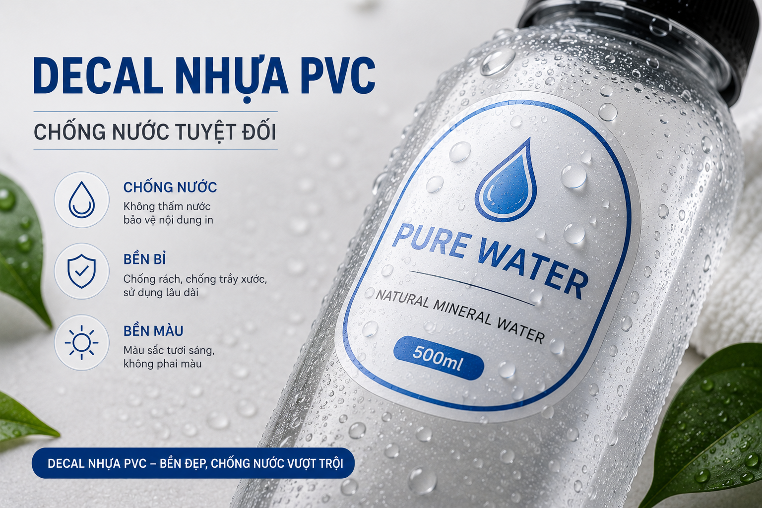 Chất liệu in tem nhãn decal PVC