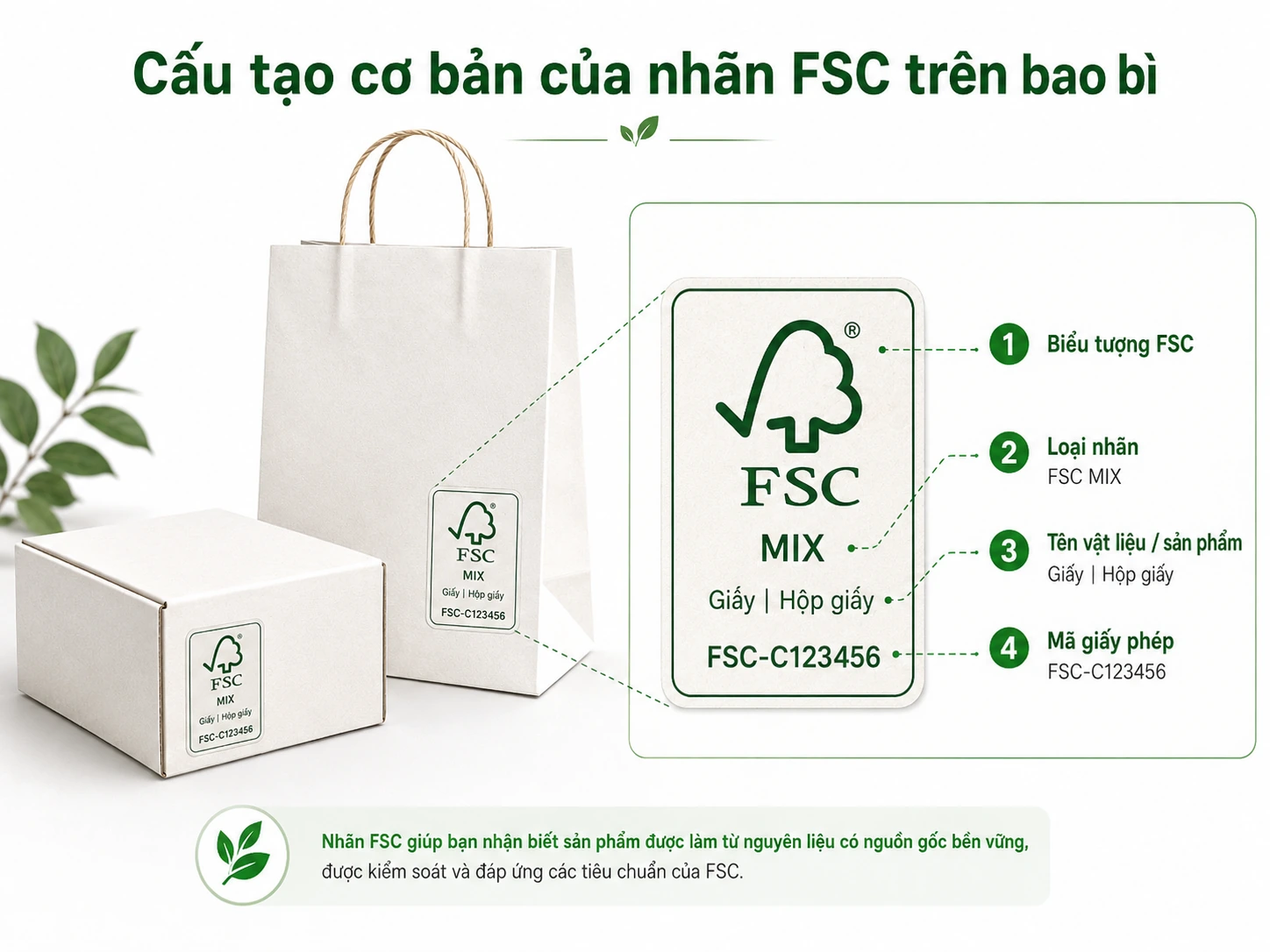 Cấu tạo cơ bản trên nhãn fsc