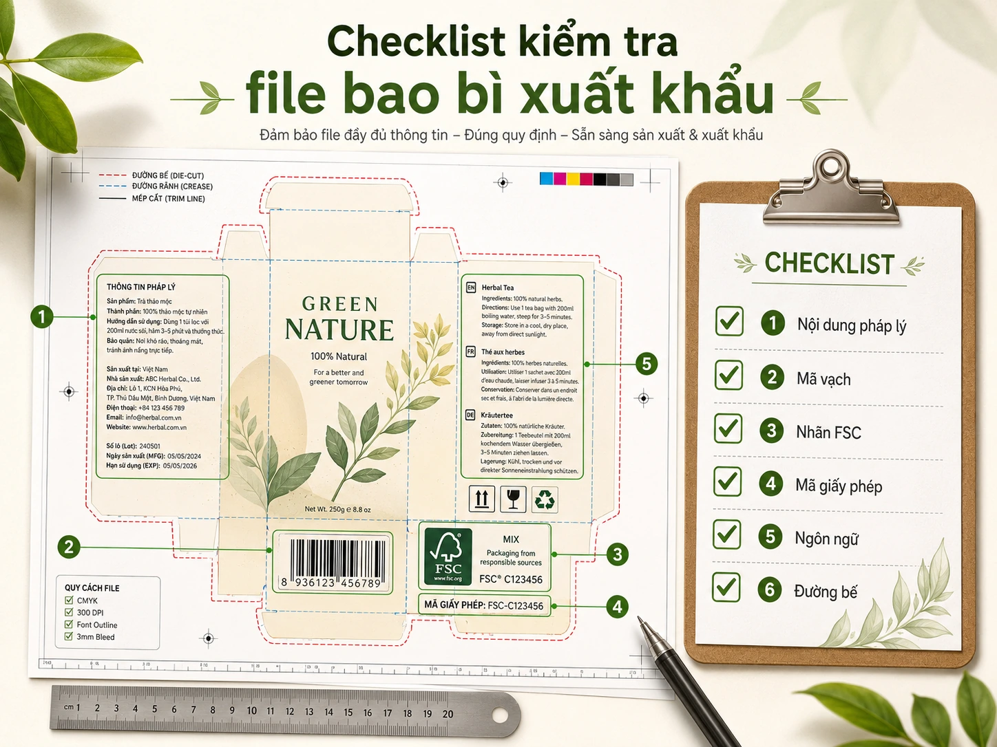 Check list file bao bì trước khi in 