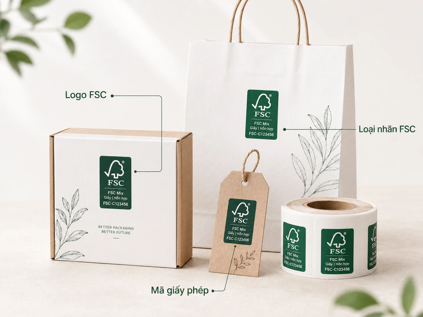minh họa logo mã giấy phép
