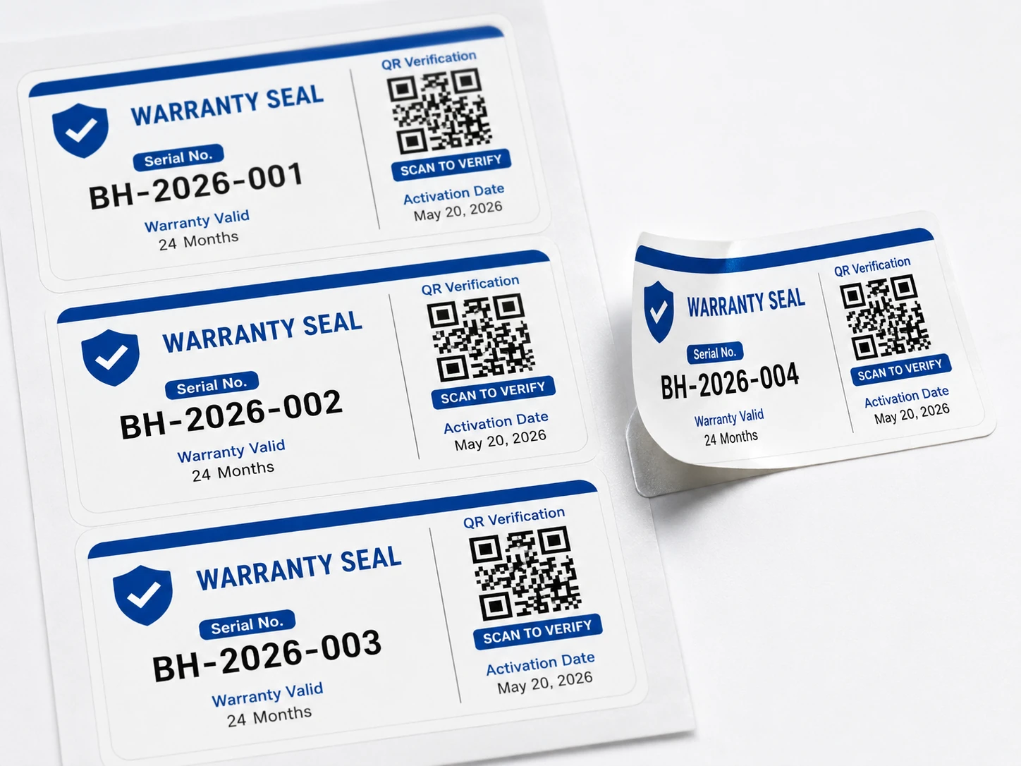Tem bảo hành qr số seri