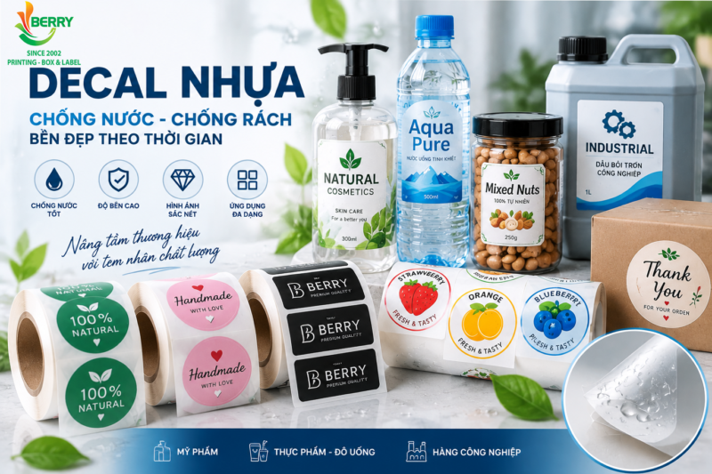 decal nhựa - công ty Berry