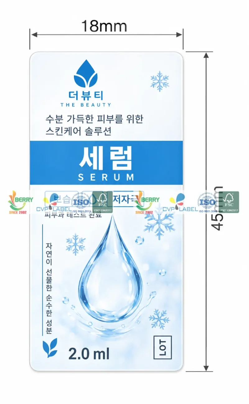 thiết kế In tem dán chai serum