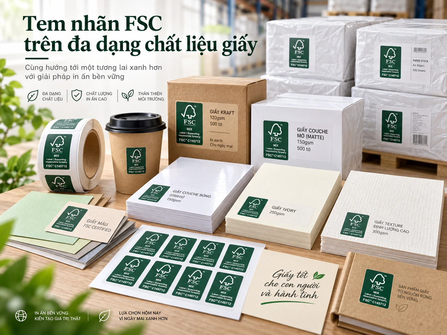 Nên In Tem FSC Trên Chất Liệu Gì